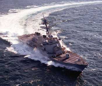 USS Winston S. Churchill left full rudder