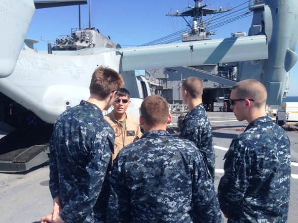 Cadets on ship