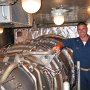 Churchill gas turbine engine room during 2003 visit to Stamford