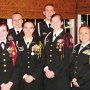 2012 Holiday Dinner speaker Teddy Roosevelt IV with cadets from Bethel NJROTC unit